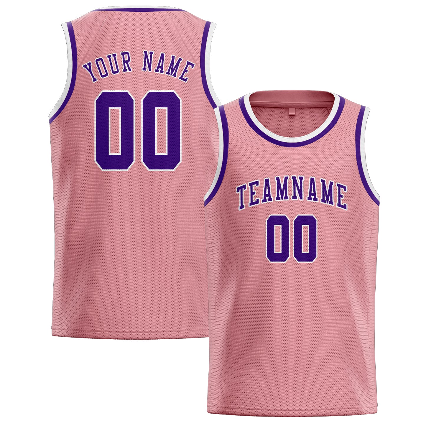 Benutzerdefiniertes Professionelles Rosa Lila Basketballtrikot