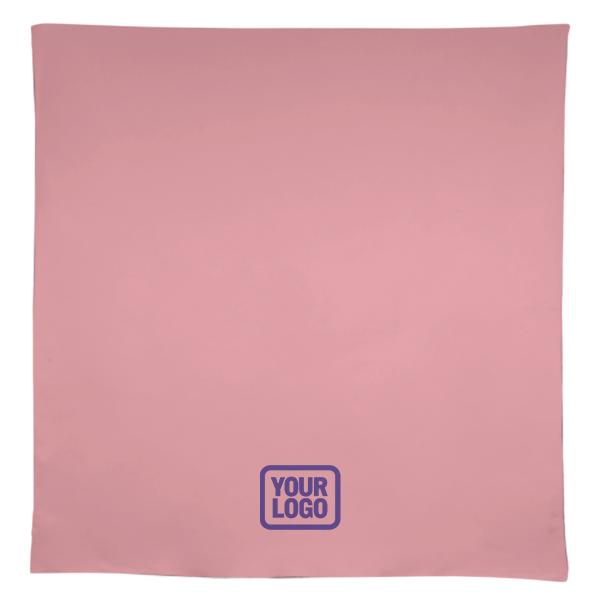 Tovaglia quadrata rosa e viola su misura