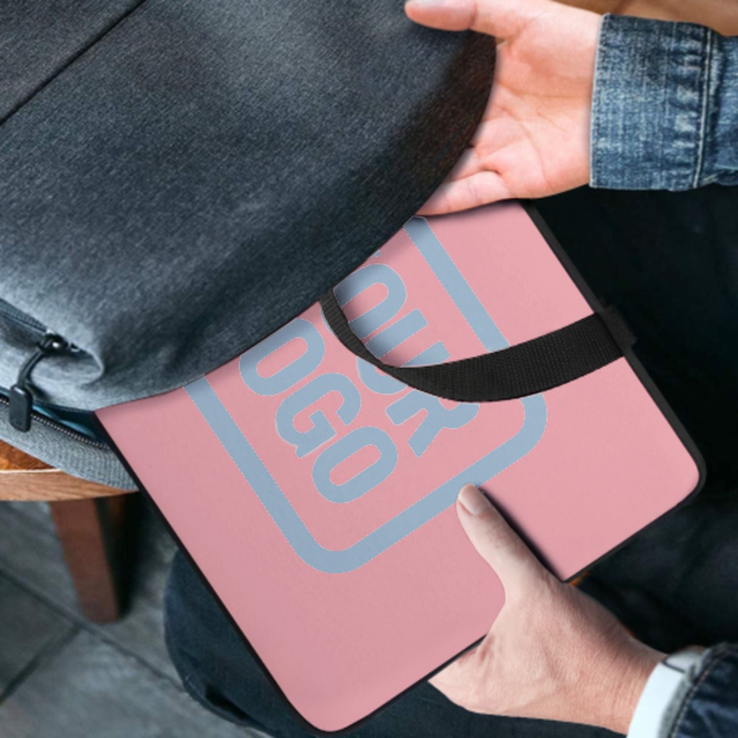 Maßgeschneidertes Rosa Light Blue Laptop Tasche