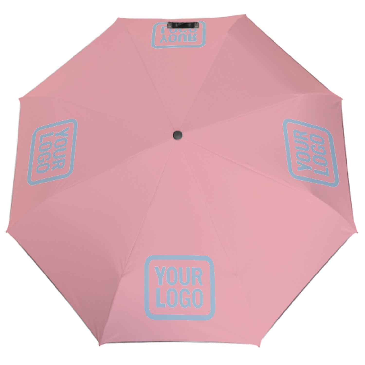 Maßgeschneidertes Rosa Hellblau Automatik-Regenschirm