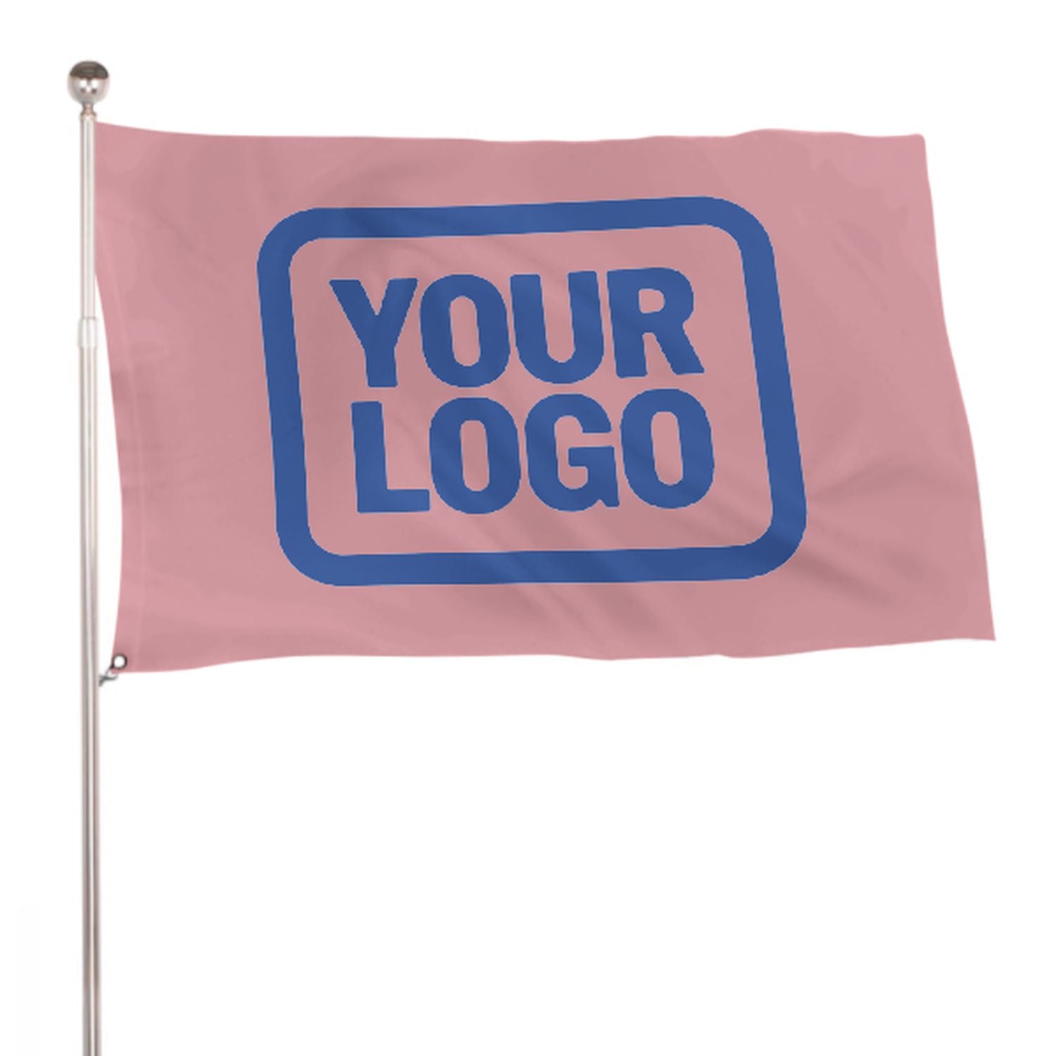 Maßgeschneidertes Rosa Himmelblau Flagge