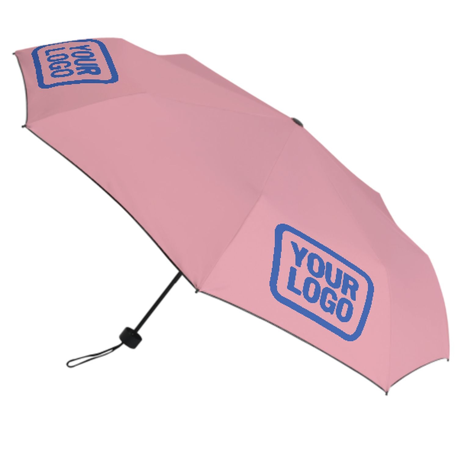Maßgeschneidertes Rosa Himmelblau Automatik-Regenschirm