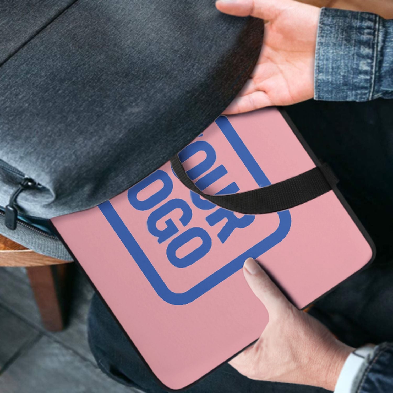 Maßgeschneidertes Rosa Sky Blue Laptop Tasche