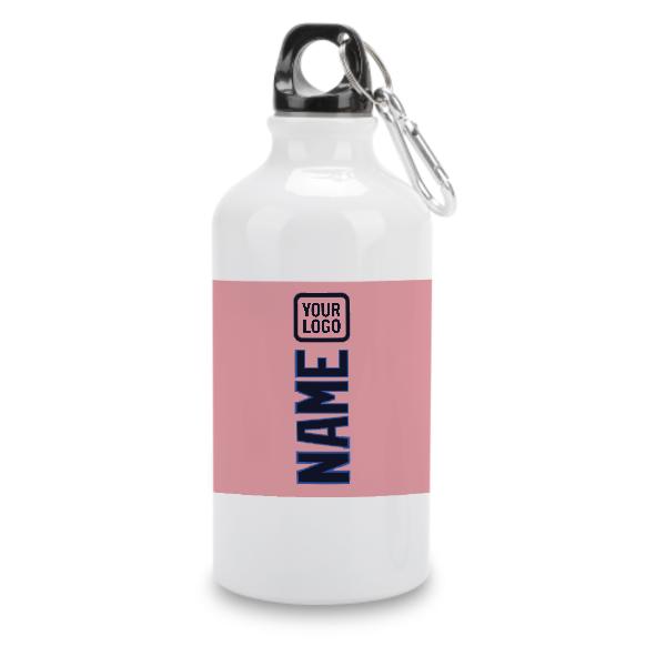 Maßgeschneidertes Rosa Stahlblau Sportflasche