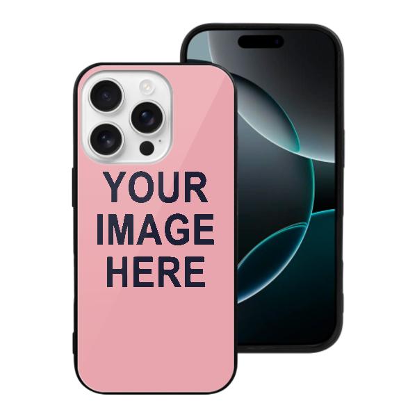 Custodia per telefono personalizzata in acciaio rosa e blu