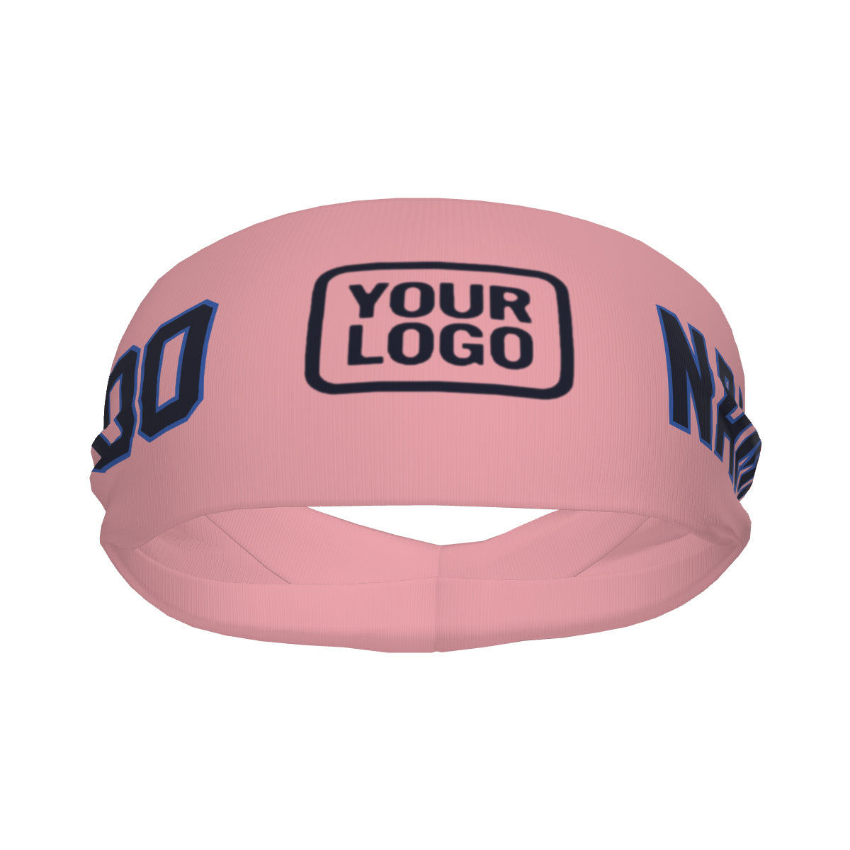 Maßgeschneidertes Rosa Stahlblau Sport Stirnband