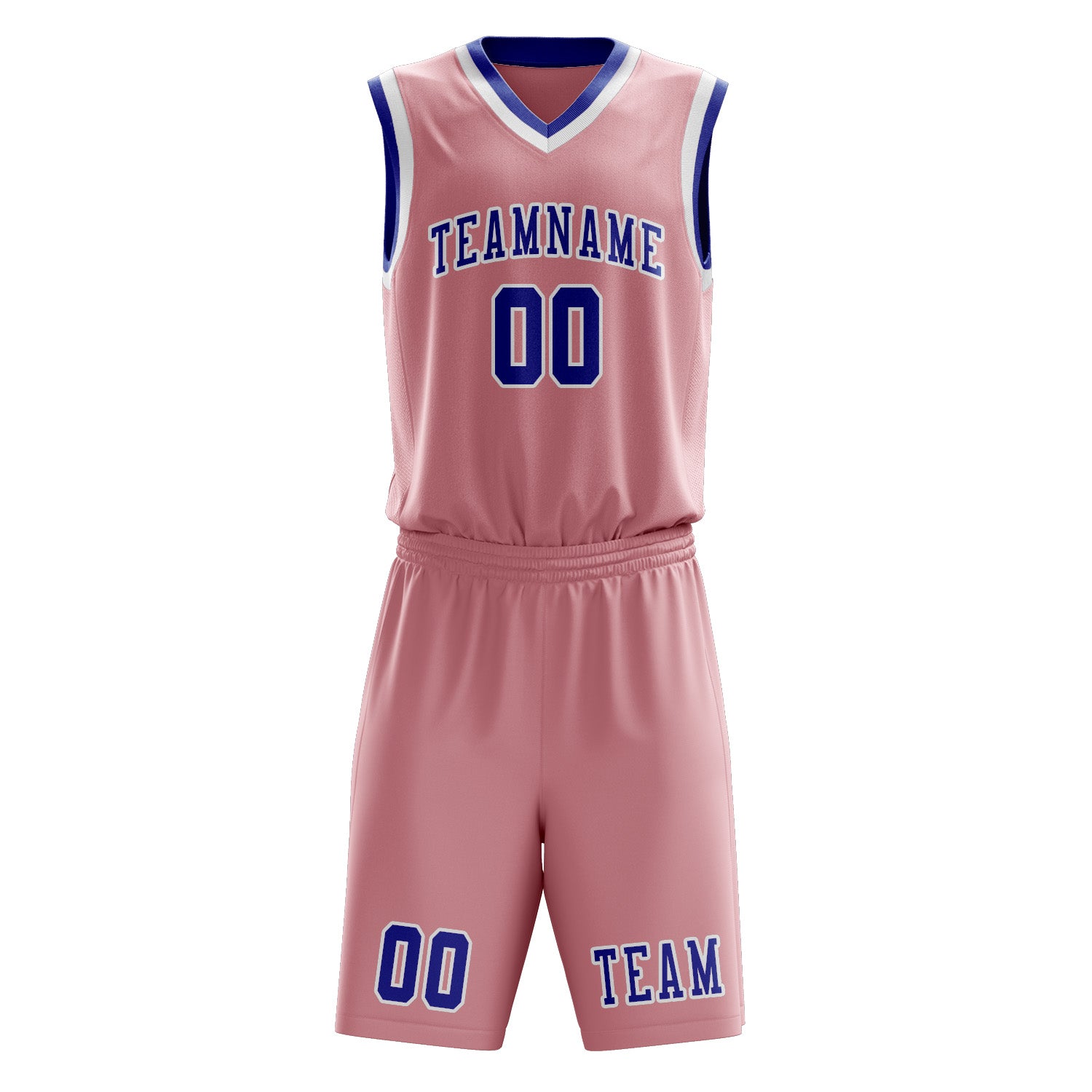 Benutzerdefiniertes Professionelles Rosa Himmelblau Basketballtrikot-Set