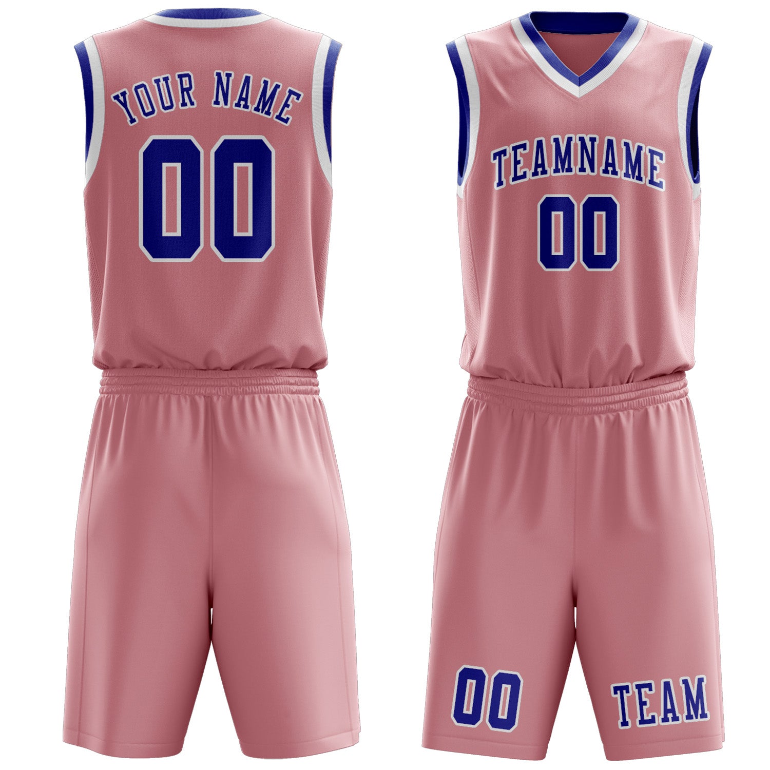 Benutzerdefiniertes Professionelles Rosa Himmelblau Basketballtrikot-Set