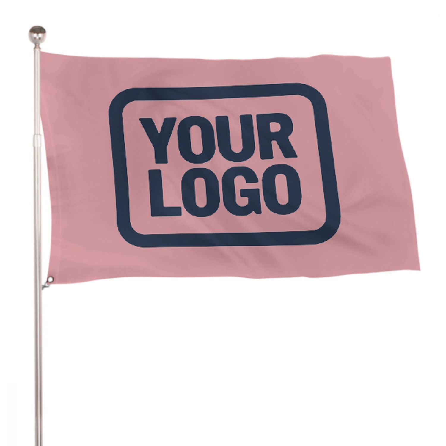 Maßgeschneidertes Rosa Marineblau Flagge