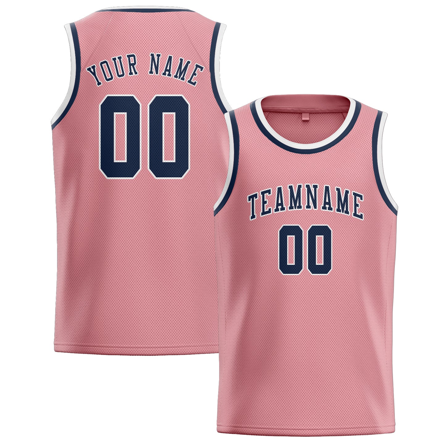 Benutzerdefiniertes Professionelles Rosa Marineblau Basketballtrikot