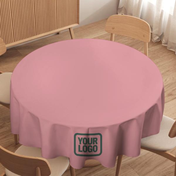 Maßgeschneidertes Rosa Blaugrün Runde Tischdecke