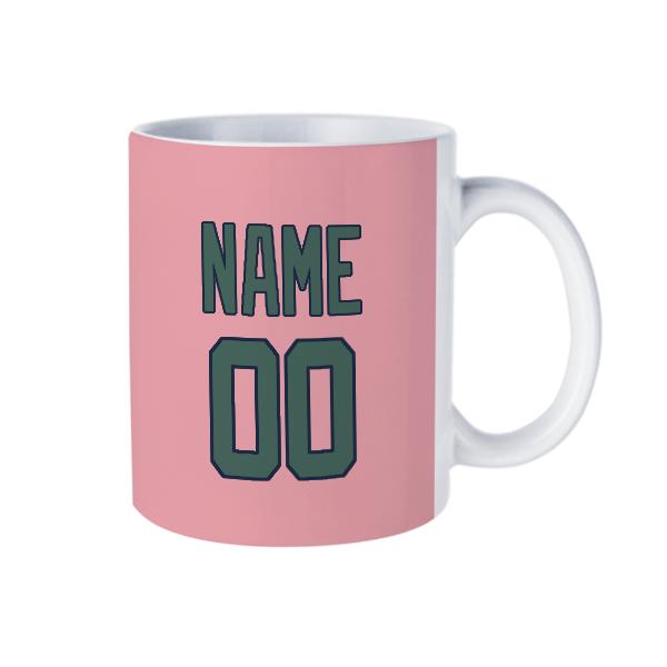 Tazza personalizzata rosa verde acqua