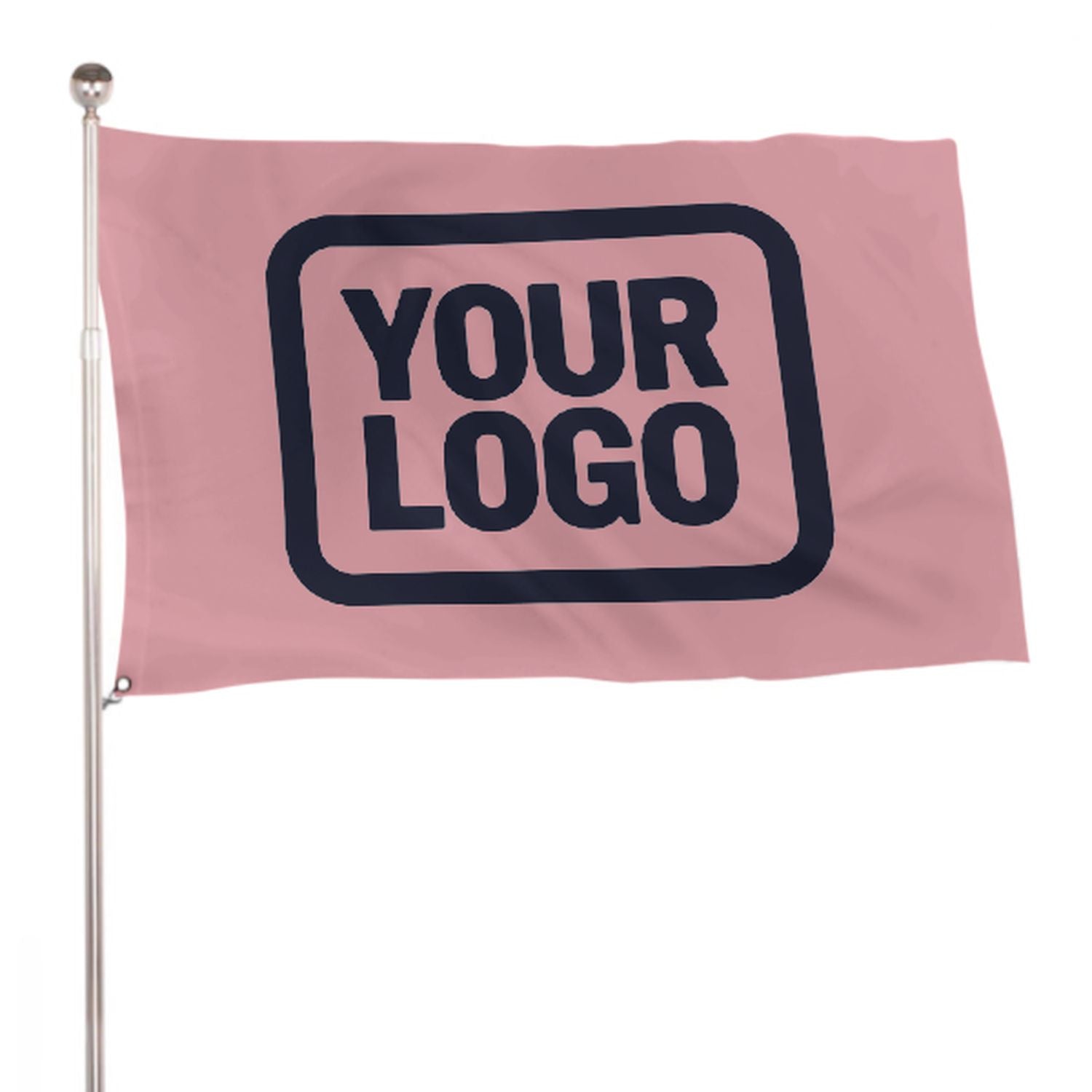 Maßgeschneidertes Rosa Stahlblau Flagge
