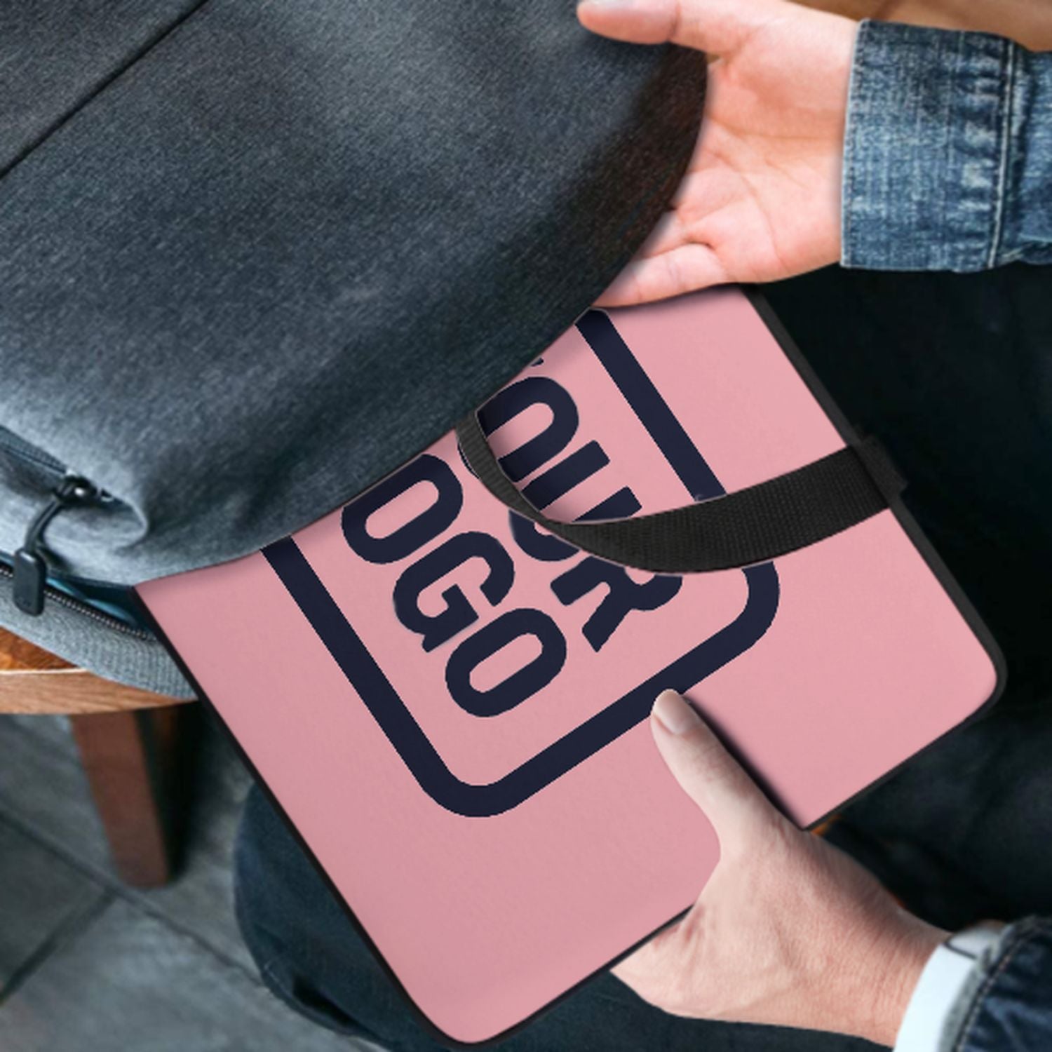 Maßgeschneidertes Rosa Navy Laptop Tasche