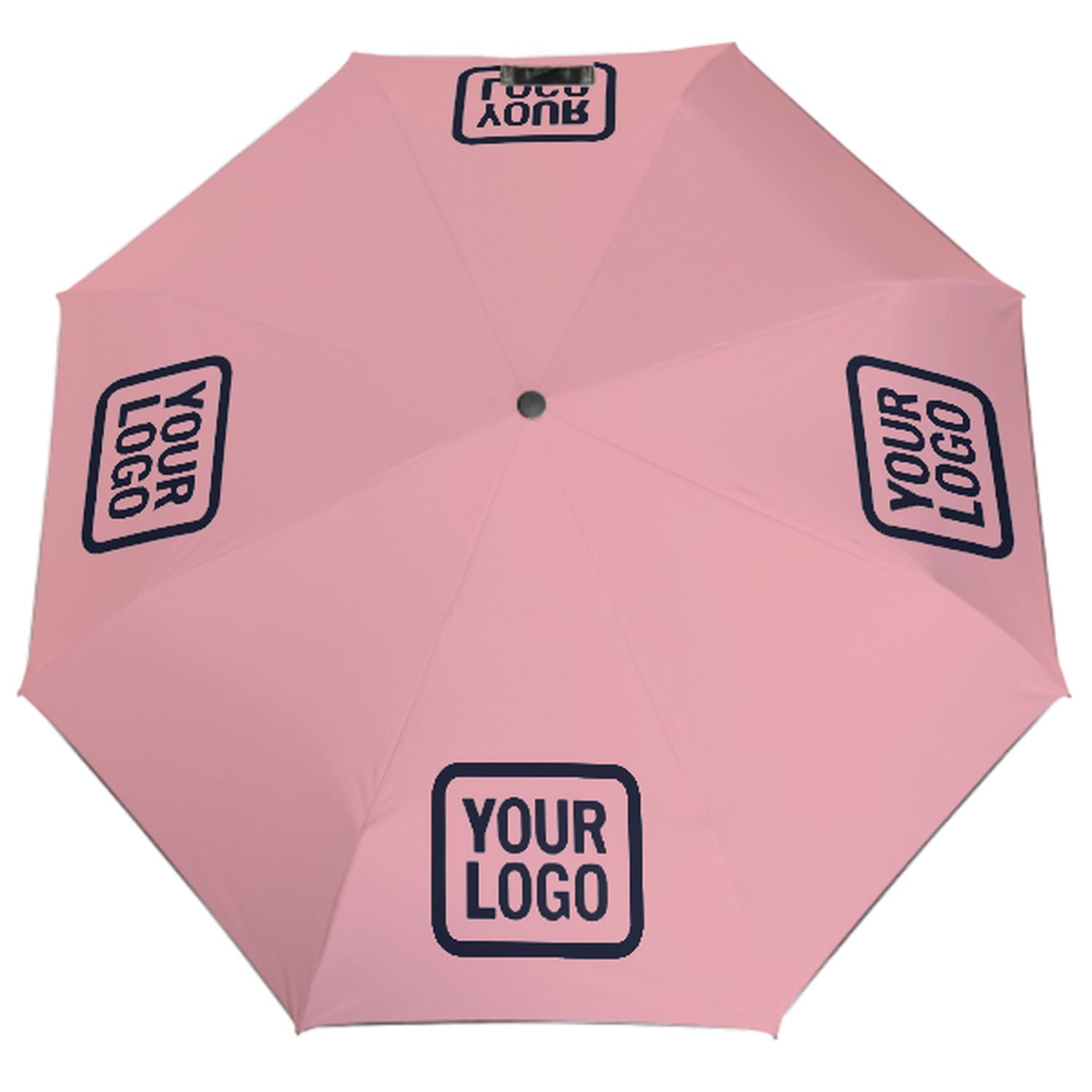 Maßgeschneidertes Rosa Stahlblau Automatik-Regenschirm