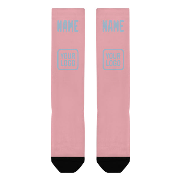 Maßgeschneidertes Rosa Hellblau Kniestrümpfe