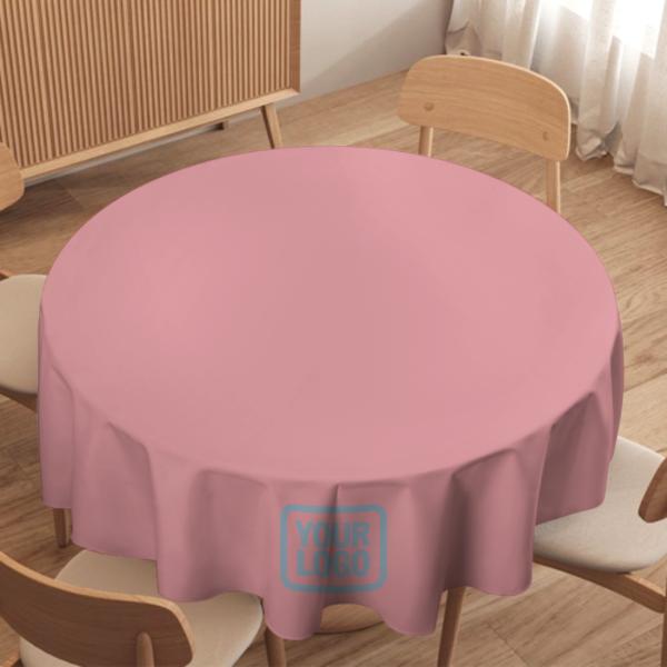 Maßgeschneidertes Rosa Hellblau Runde Tischdecke