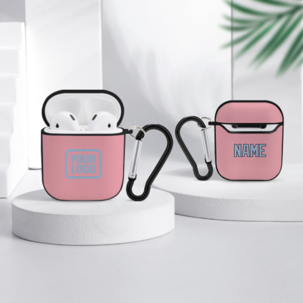 Maßgeschneidertes Rosa Hellblau AirPods-Hülle