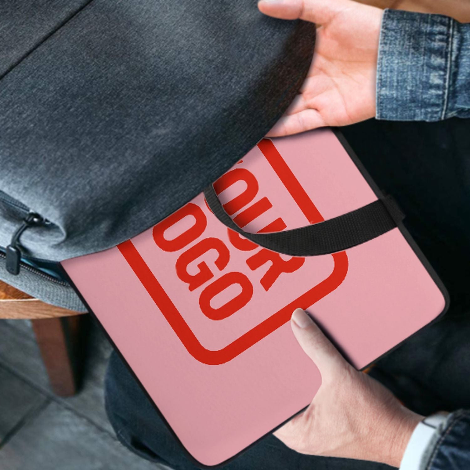 Maßgeschneidertes Rosa Orange Red Laptop Tasche
