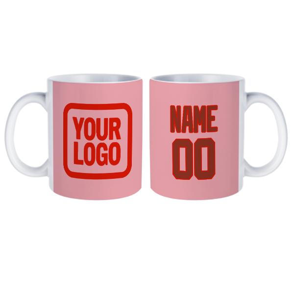 Tazza personalizzata rosa corallo