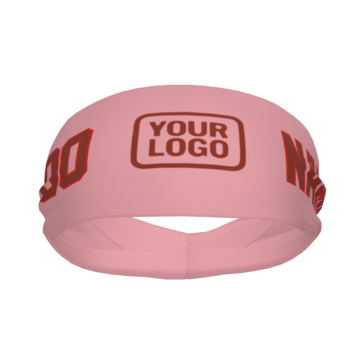 Maßgeschneidertes Rosa Korallenrot Sport Stirnband