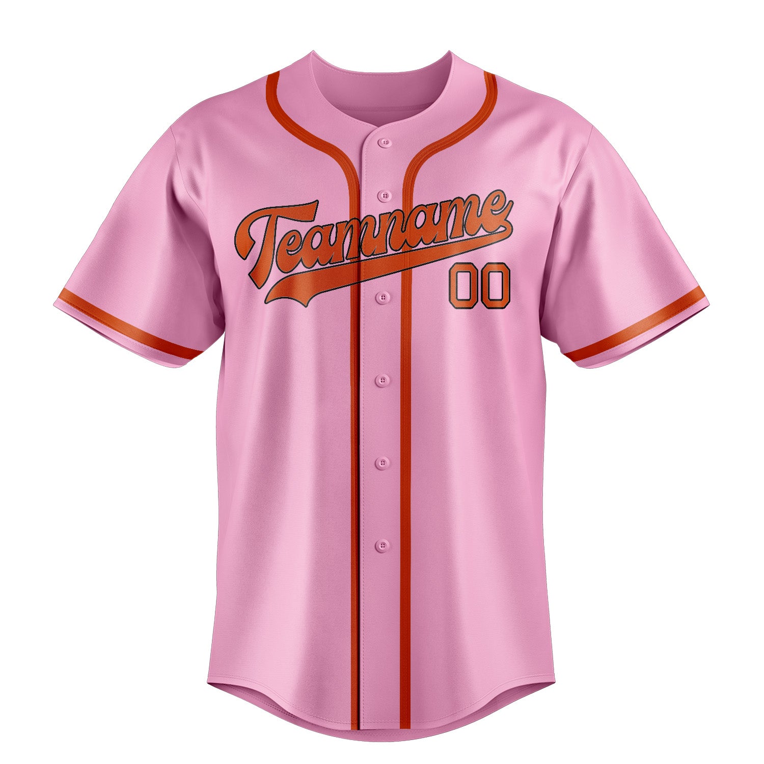 Benutzerdefiniertes Professionelles Rosa Orangerot Baseballtrikot