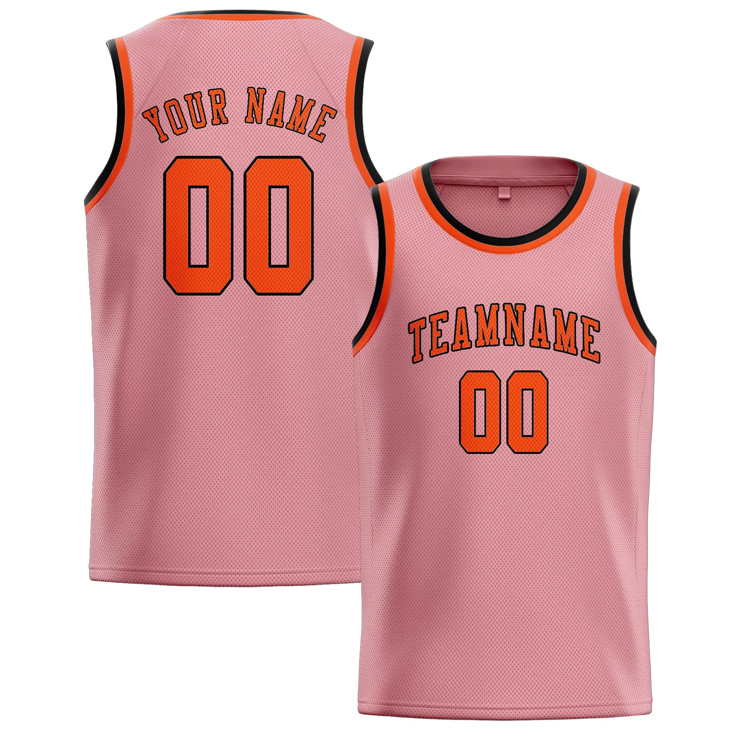 Benutzerdefiniertes Professionelles Rosa Orangerot Basketballtrikot