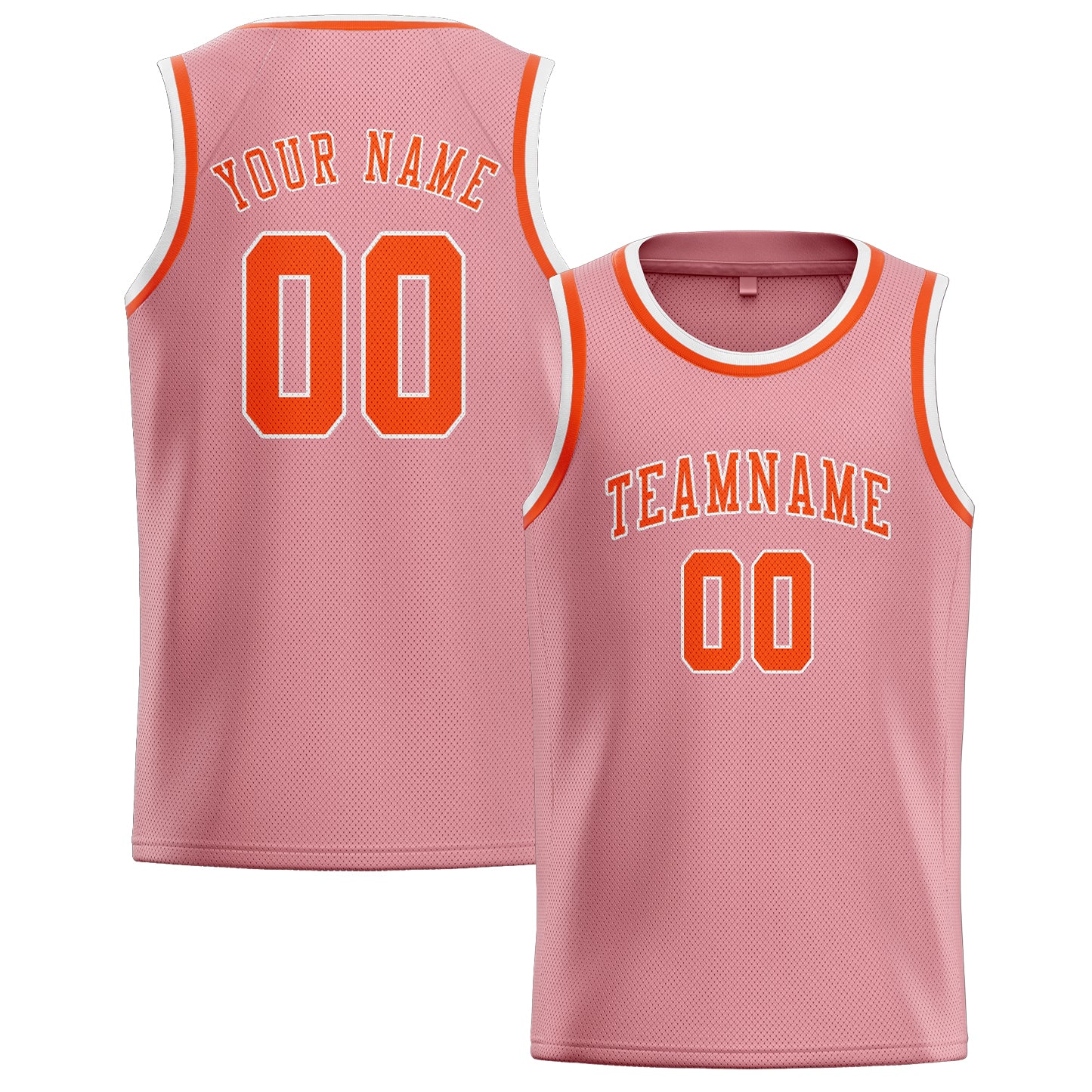 Benutzerdefiniertes Professionelles Rosa Orangerot Basketballtrikot