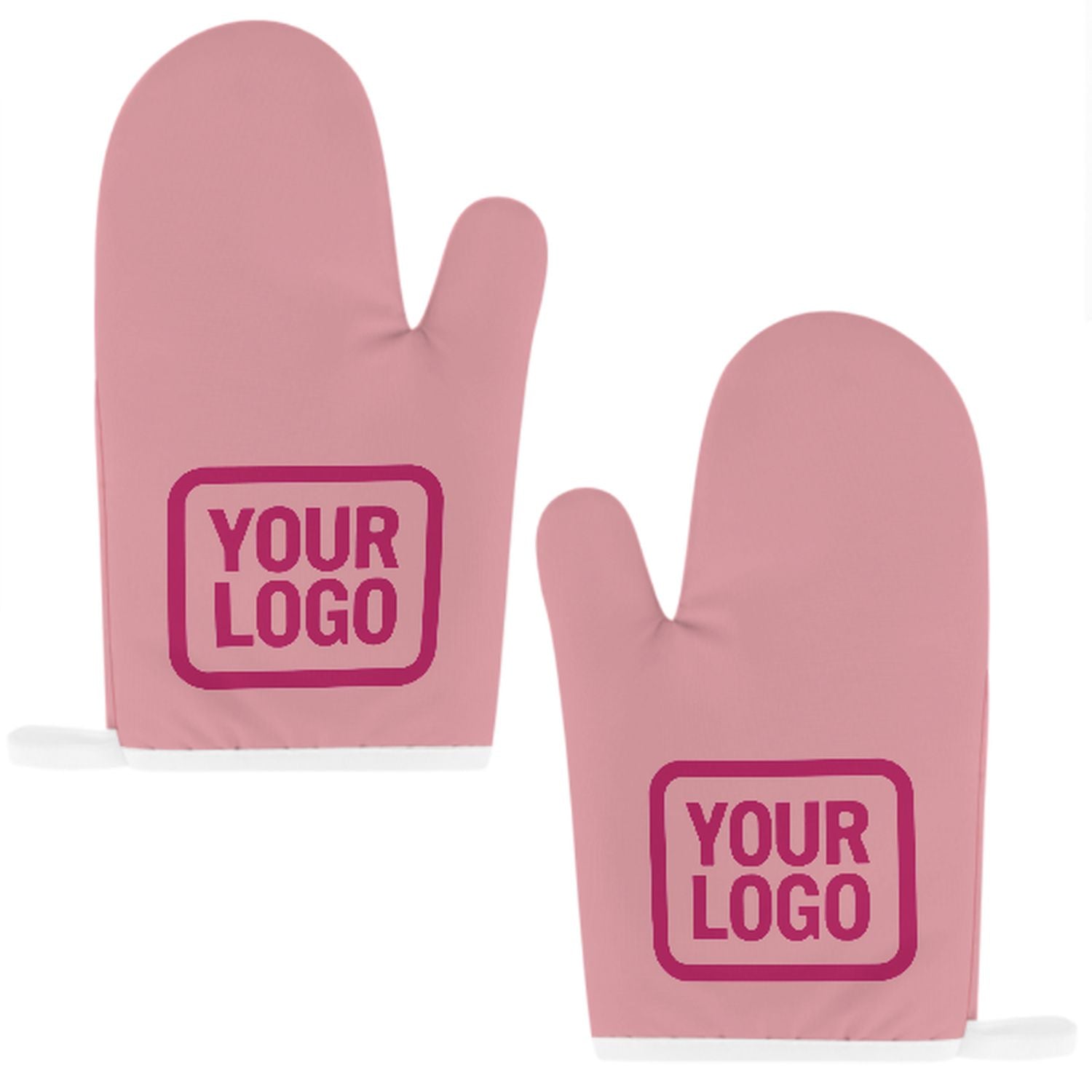 Maßgeschneidertes Rosa  Rosarot Topfhandschuh Set – 2-teilig