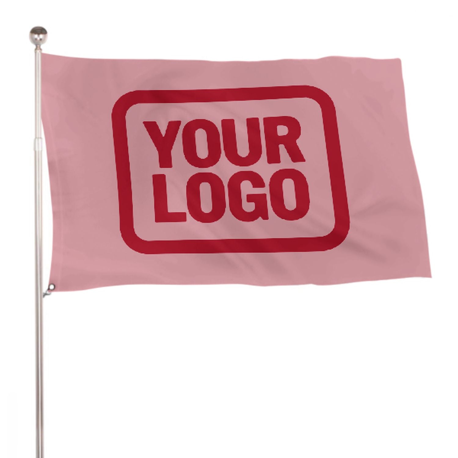 Maßgeschneidertes Rosa Rot Flagge