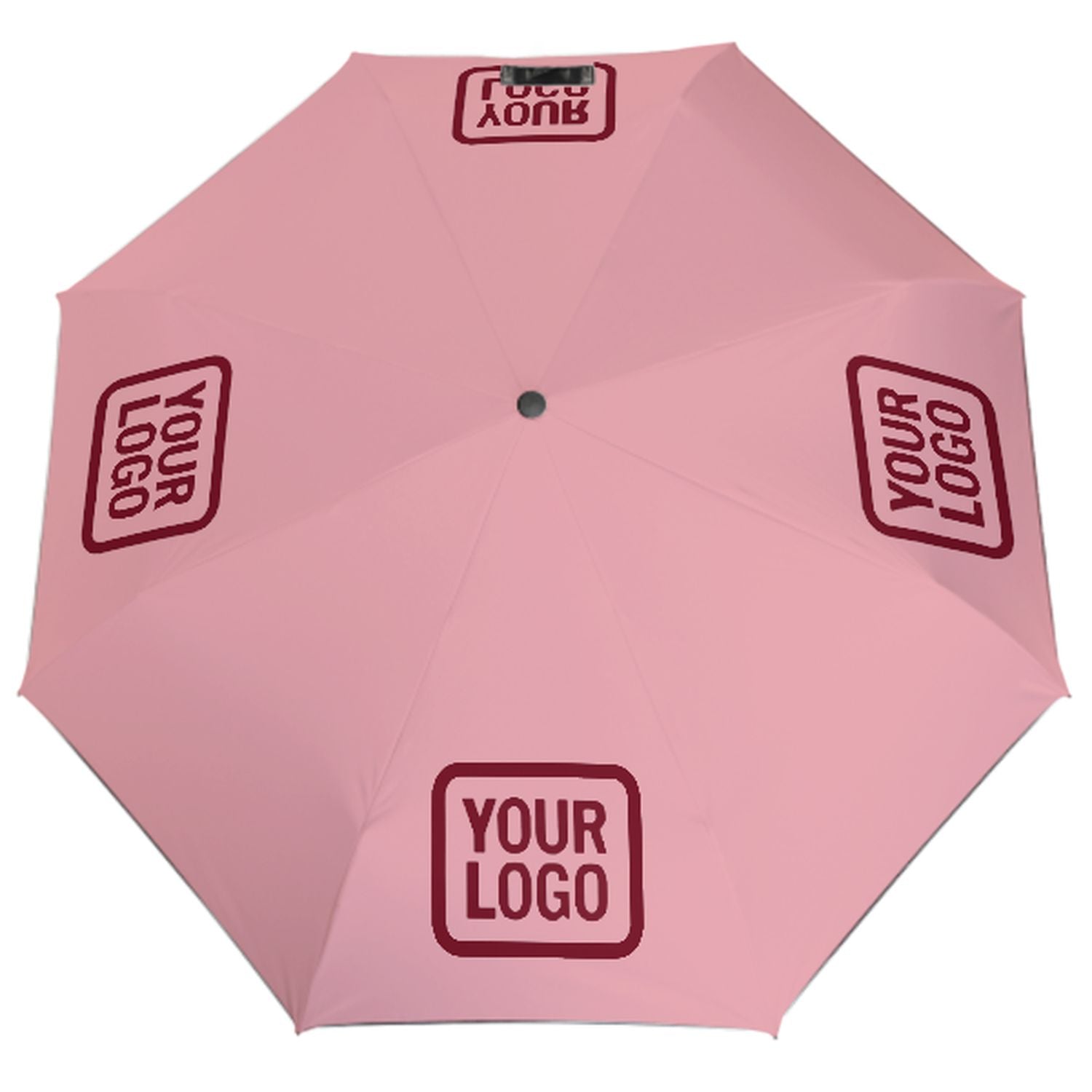 Maßgeschneidertes Rosa Karmesinrot Automatik-Regenschirm