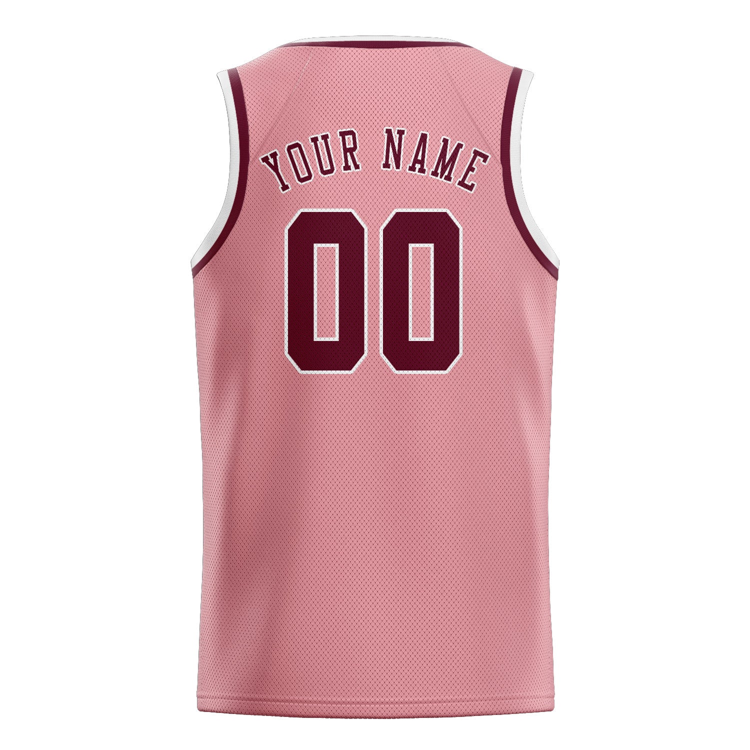 Benutzerdefiniertes Professionelles Rosa Karmesinrot Basketballtrikot