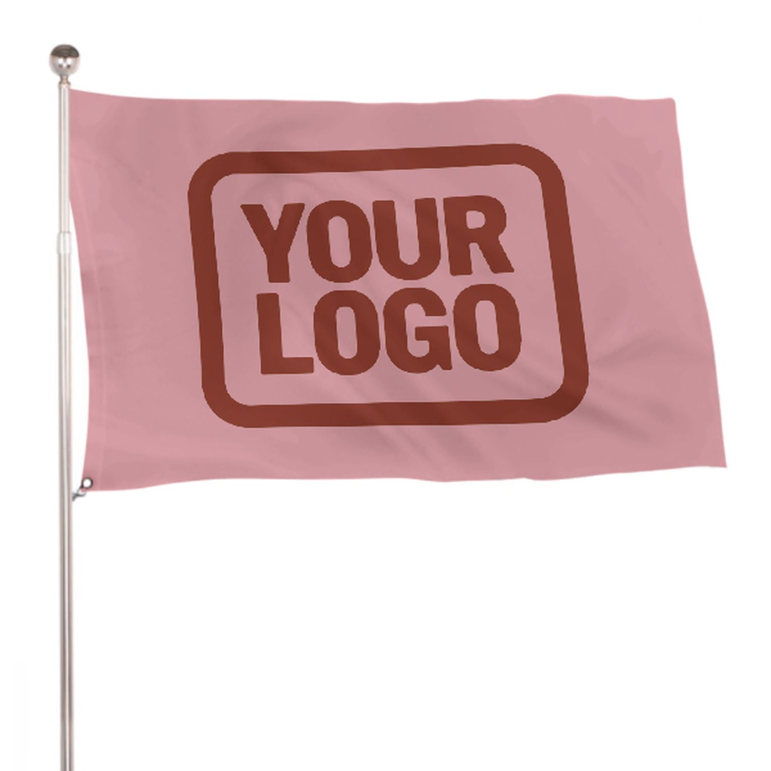 Maßgeschneidertes Rosa Korallenrot Flagge