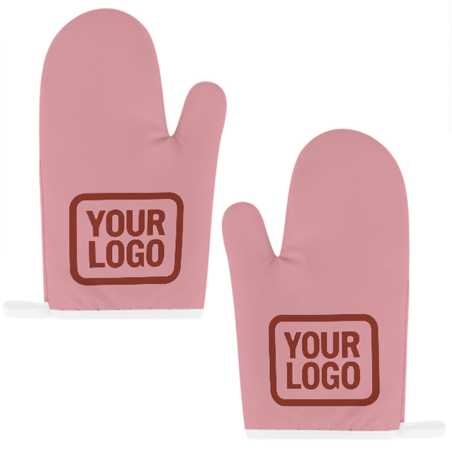 Maßgeschneidertes Rosa  Korallenrot Topfhandschuh Set – 2-teilig
