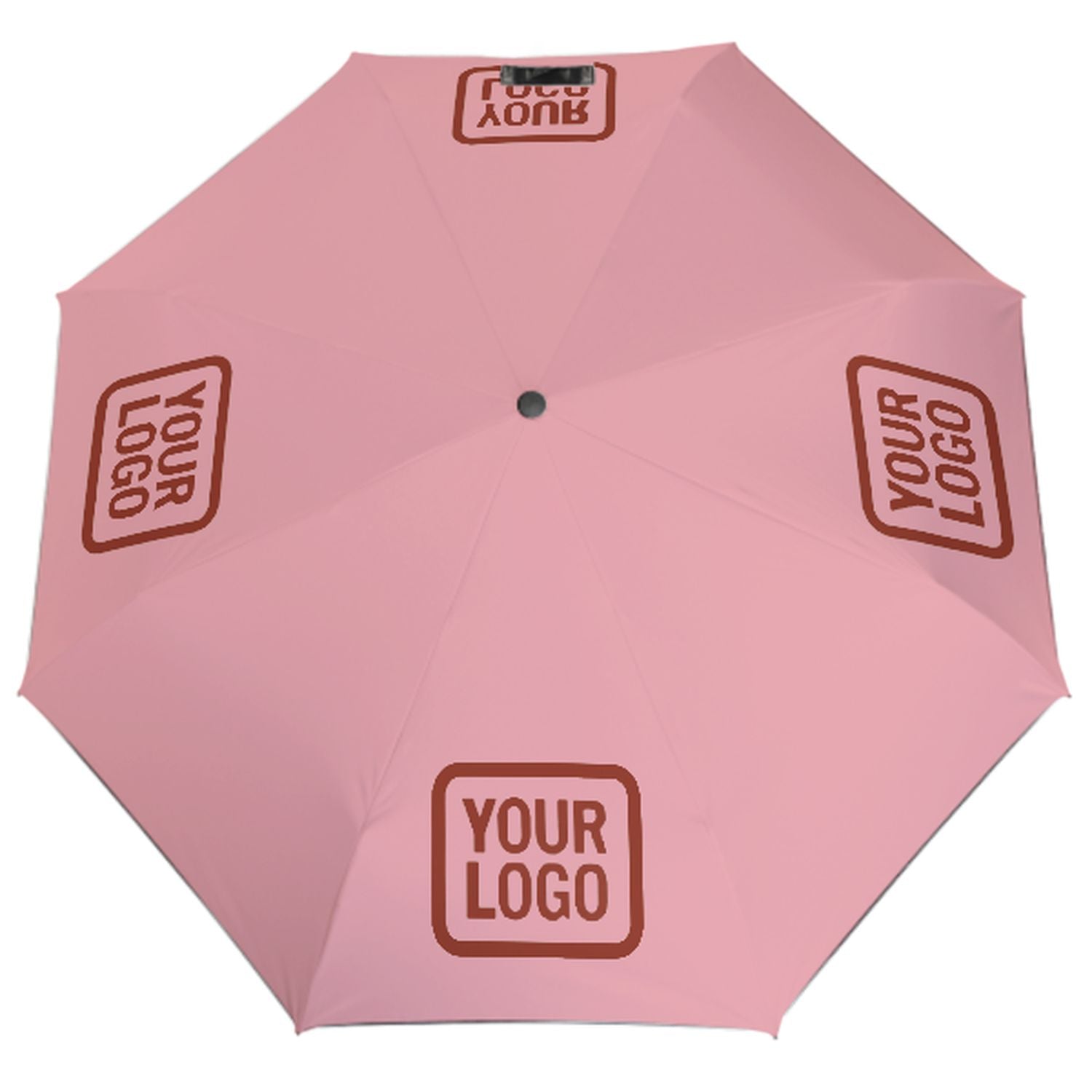 Maßgeschneidertes Rosa Korallenrot Automatik-Regenschirm