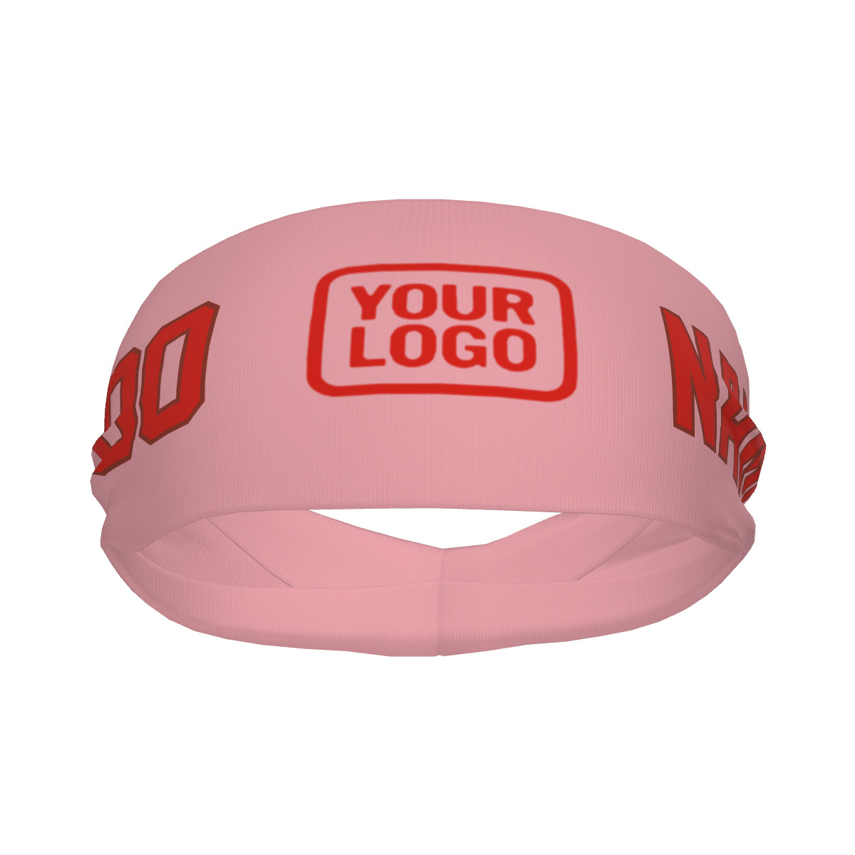 Maßgeschneidertes Rosa Orangerot Sport Stirnband