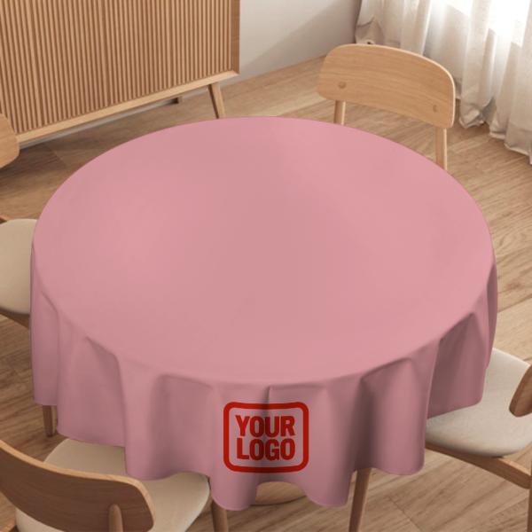 Maßgeschneidertes Rosa Orangerot Runde Tischdecke