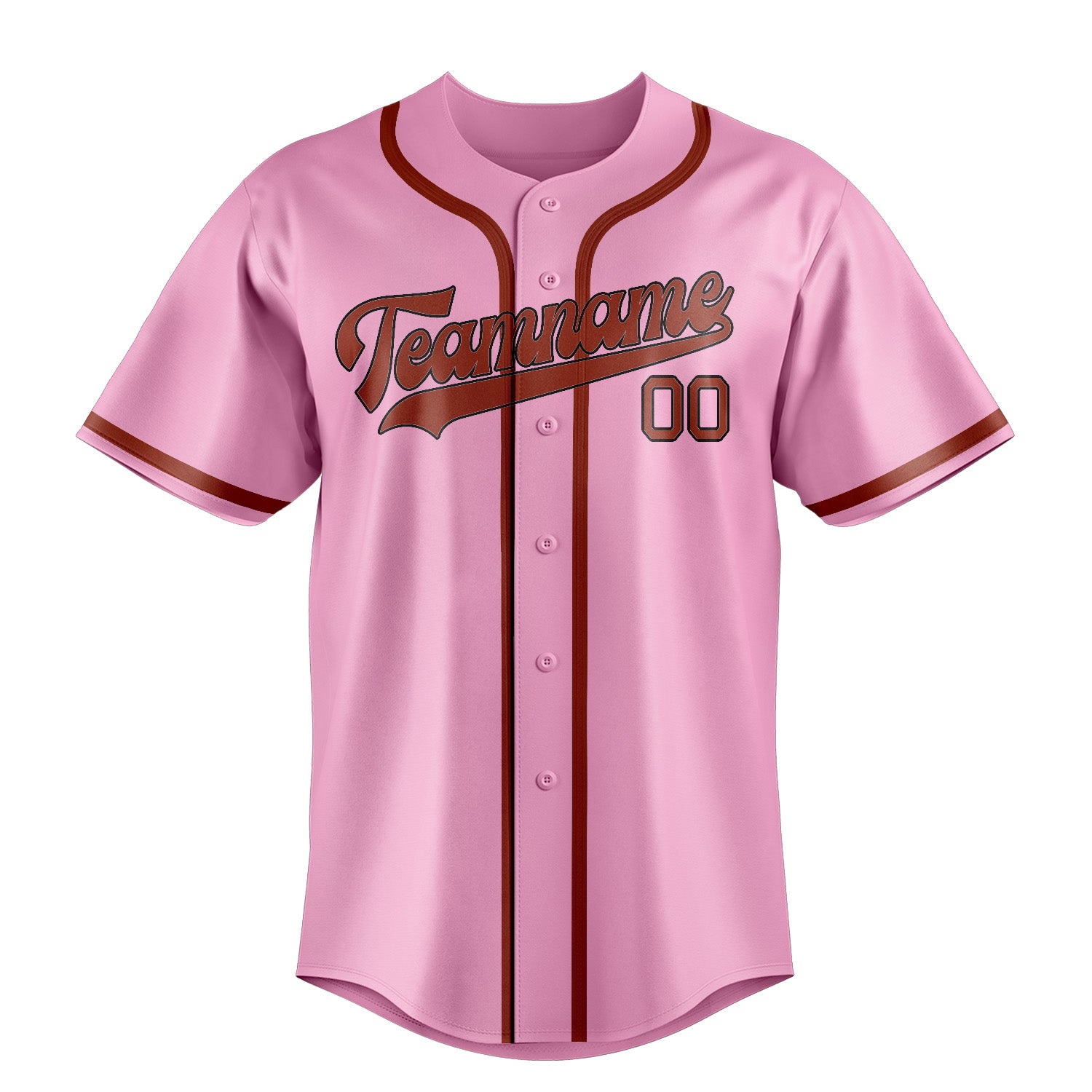Benutzerdefiniertes Professionelles Rosa Korallenrot Baseballtrikot