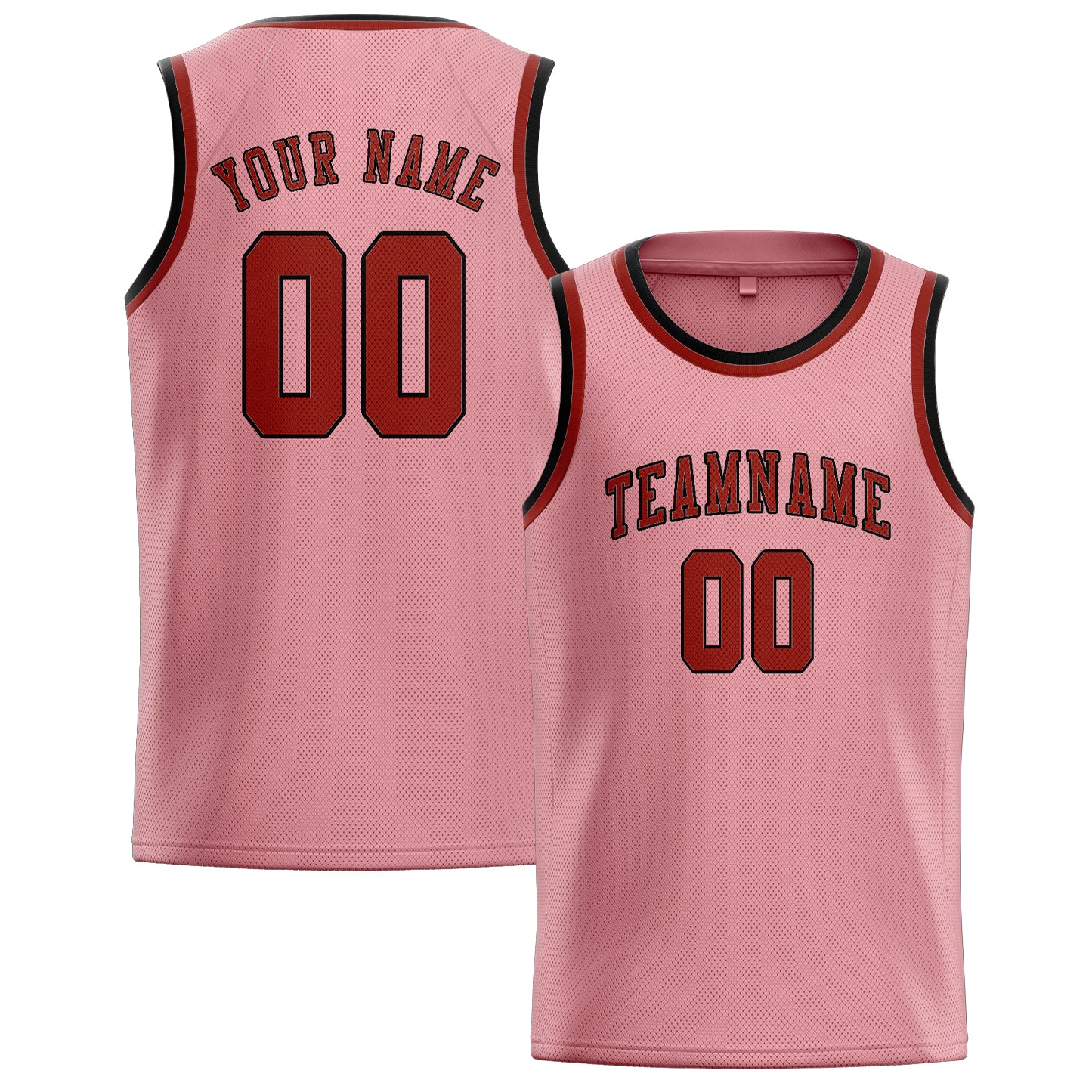 Benutzerdefiniertes Professionelles Rosa Korallenrot Basketballtrikot