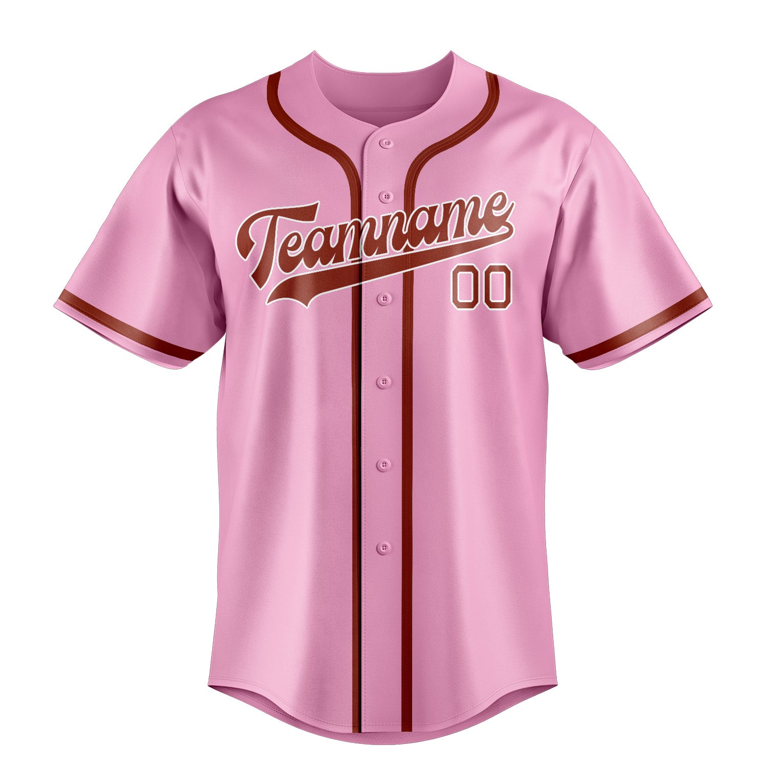 Benutzerdefiniertes Professionelles Rosa Korallenrot Baseballtrikot