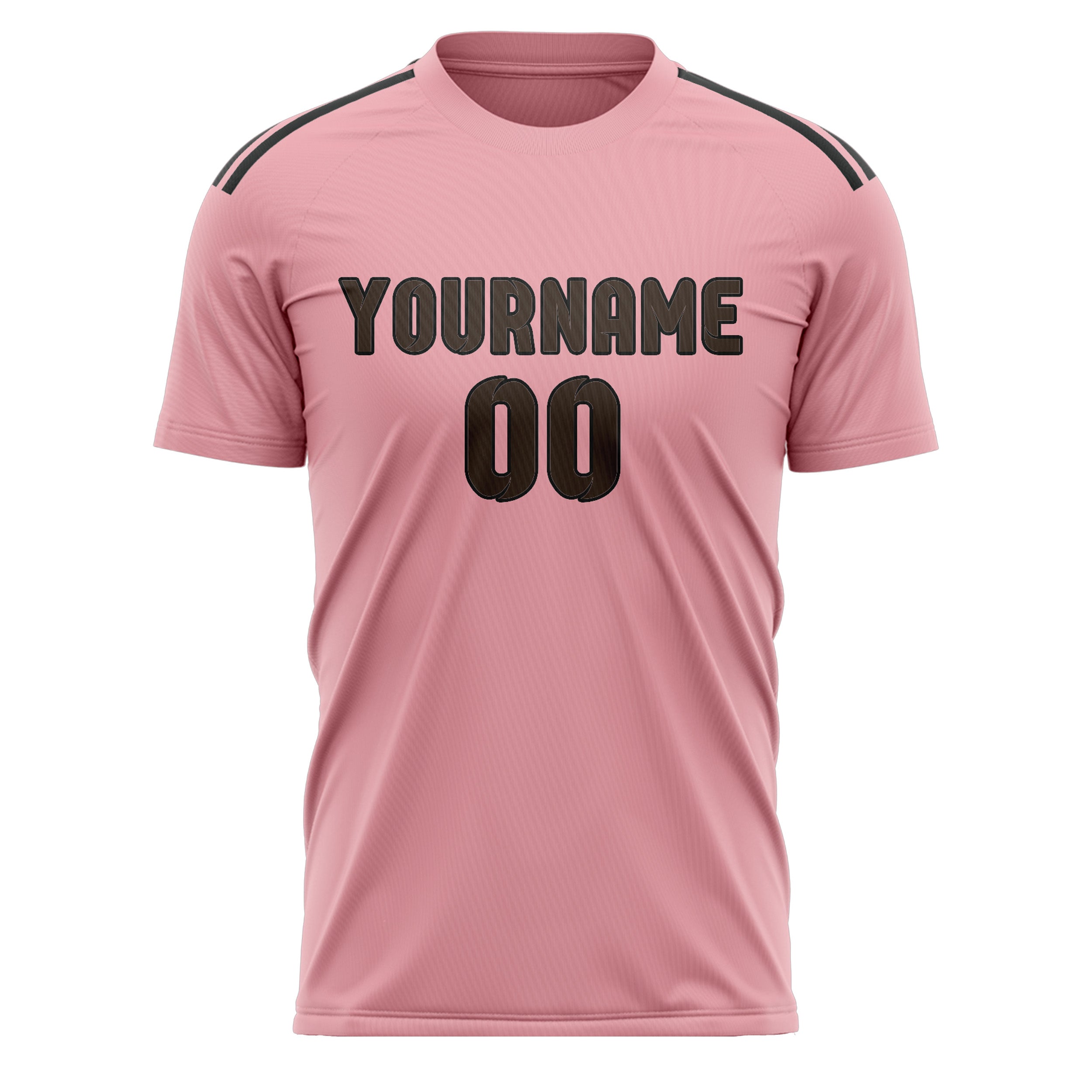 Benutzerdefiniertes Professionelles Rosa Braun Fußballtrikot