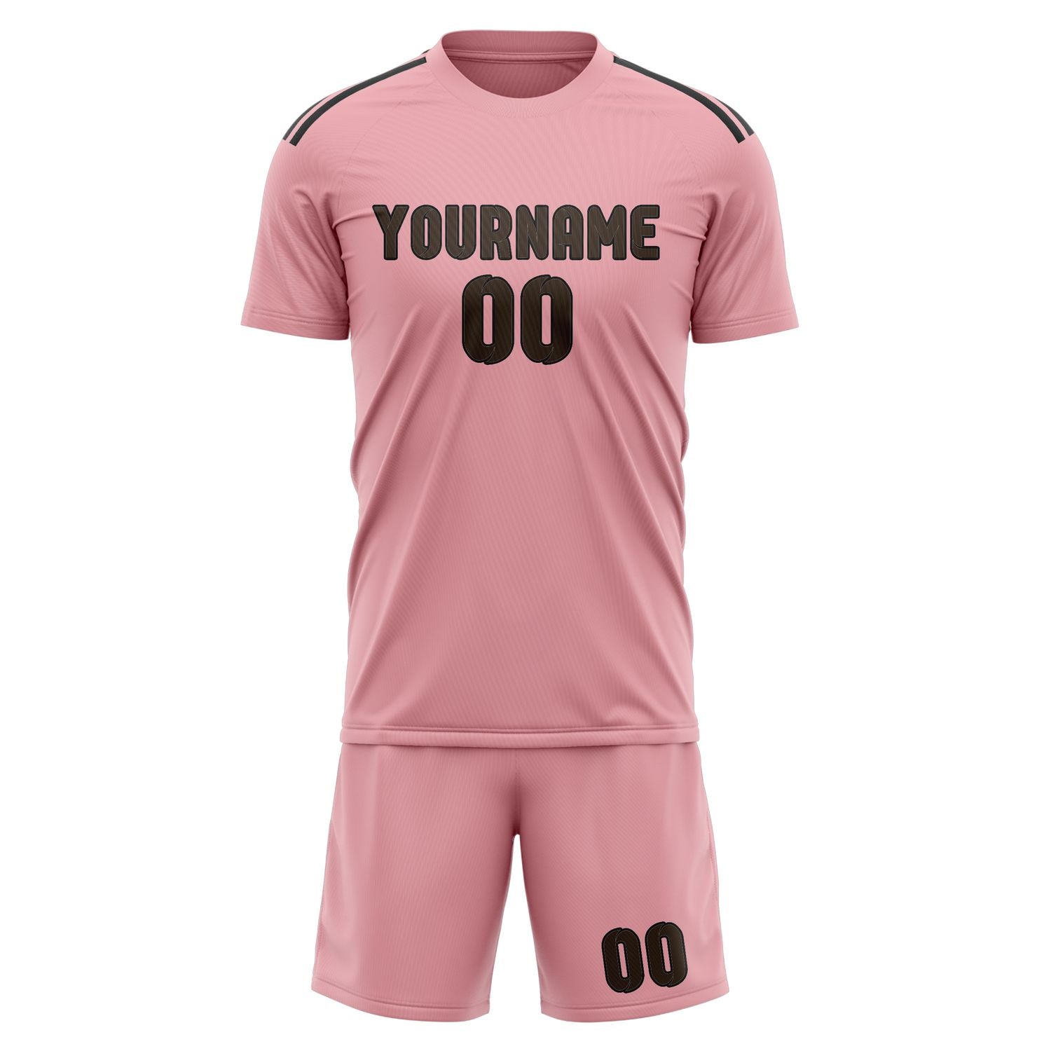 Set di maglie da football rosa e marroni personalizzate