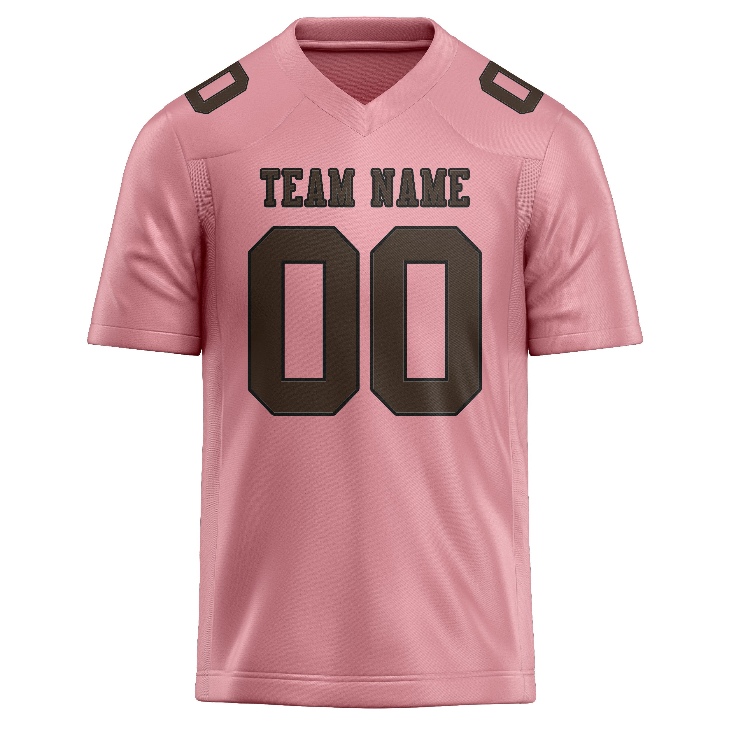 Maßgeschneidertes Professionelles Rosa Braun Rugbytrikot