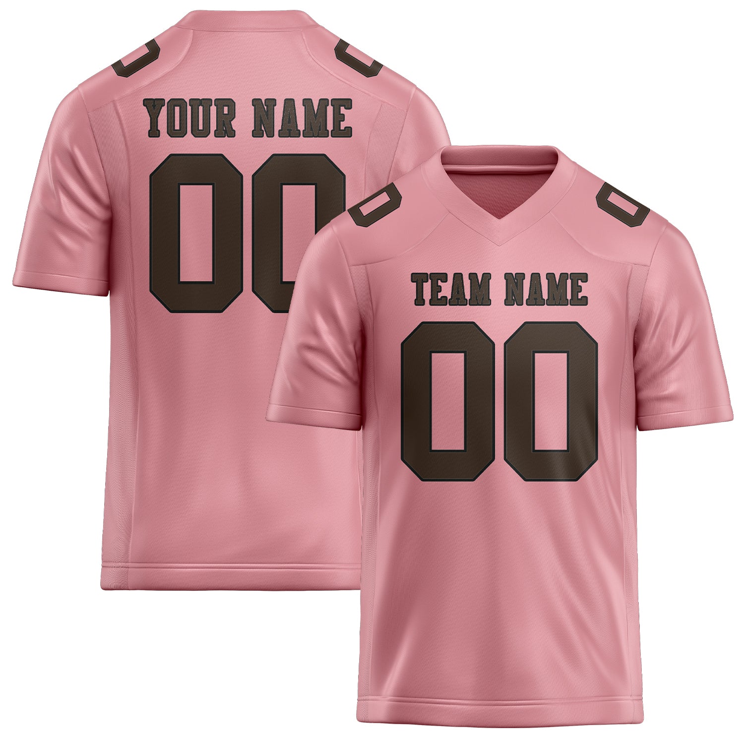 Maßgeschneidertes Professionelles Rosa Braun Rugbytrikot
