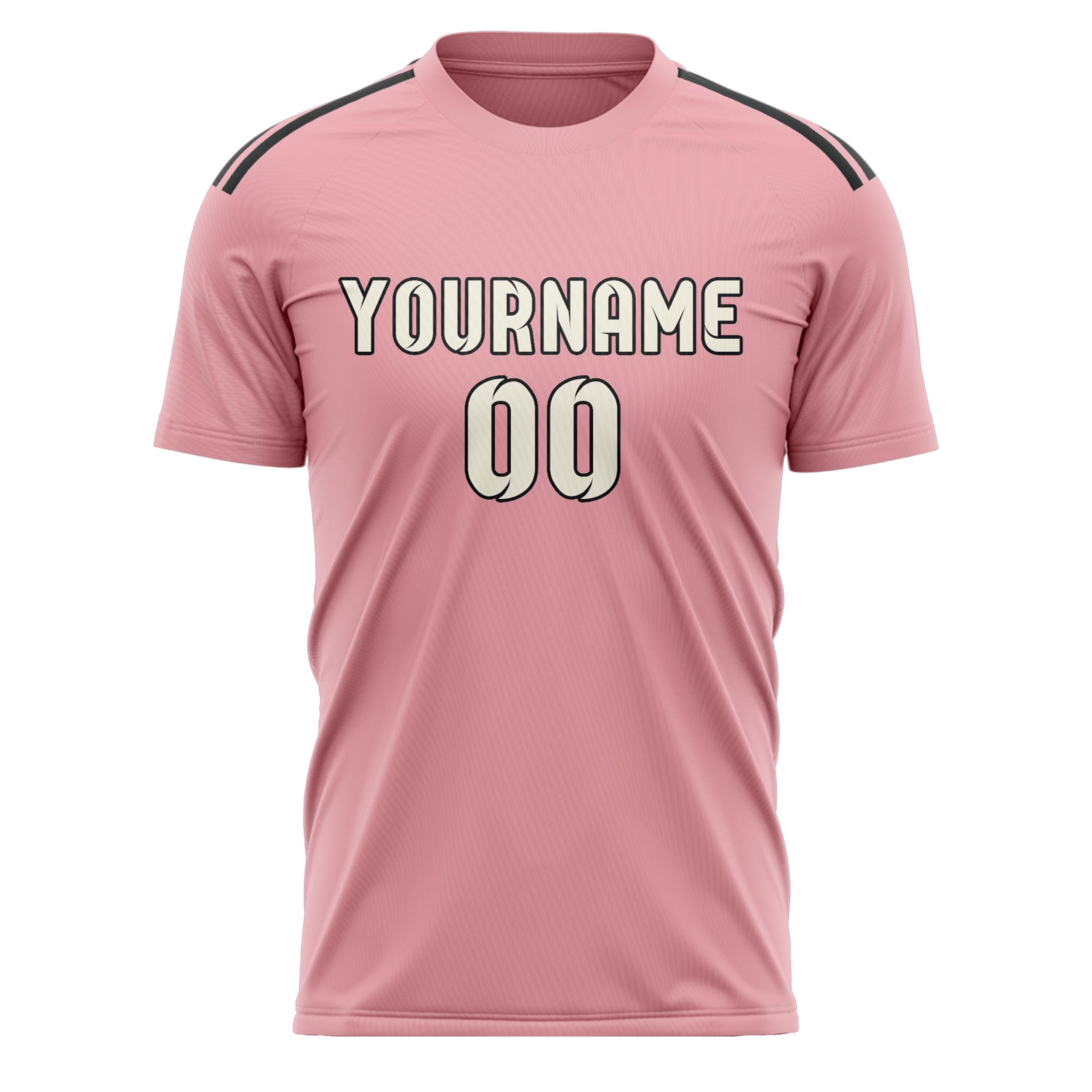 Benutzerdefiniertes Professionelles Rosa Beige Fußballtrikot