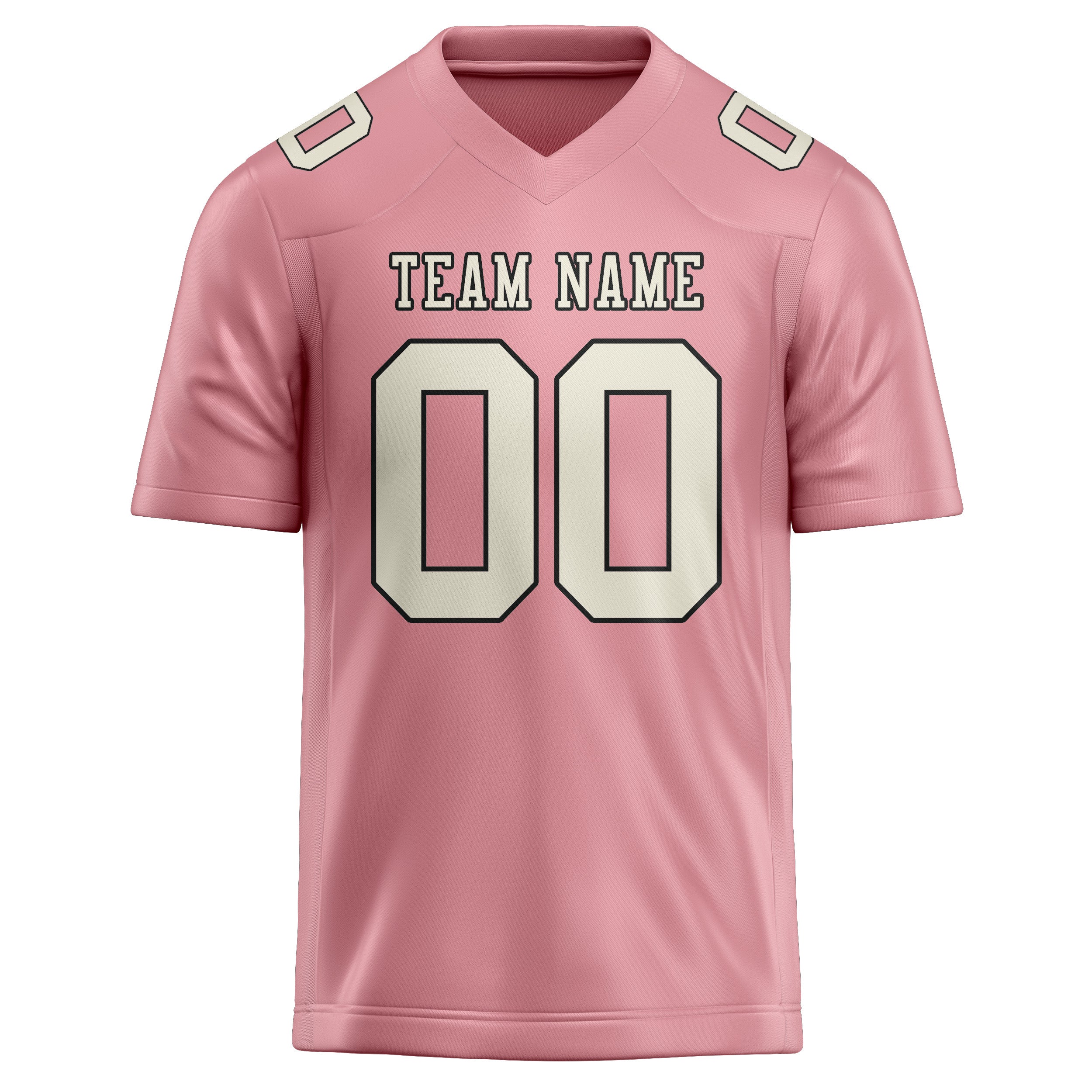 Maßgeschneidertes Professionelles Rosa Beige Rugbytrikot