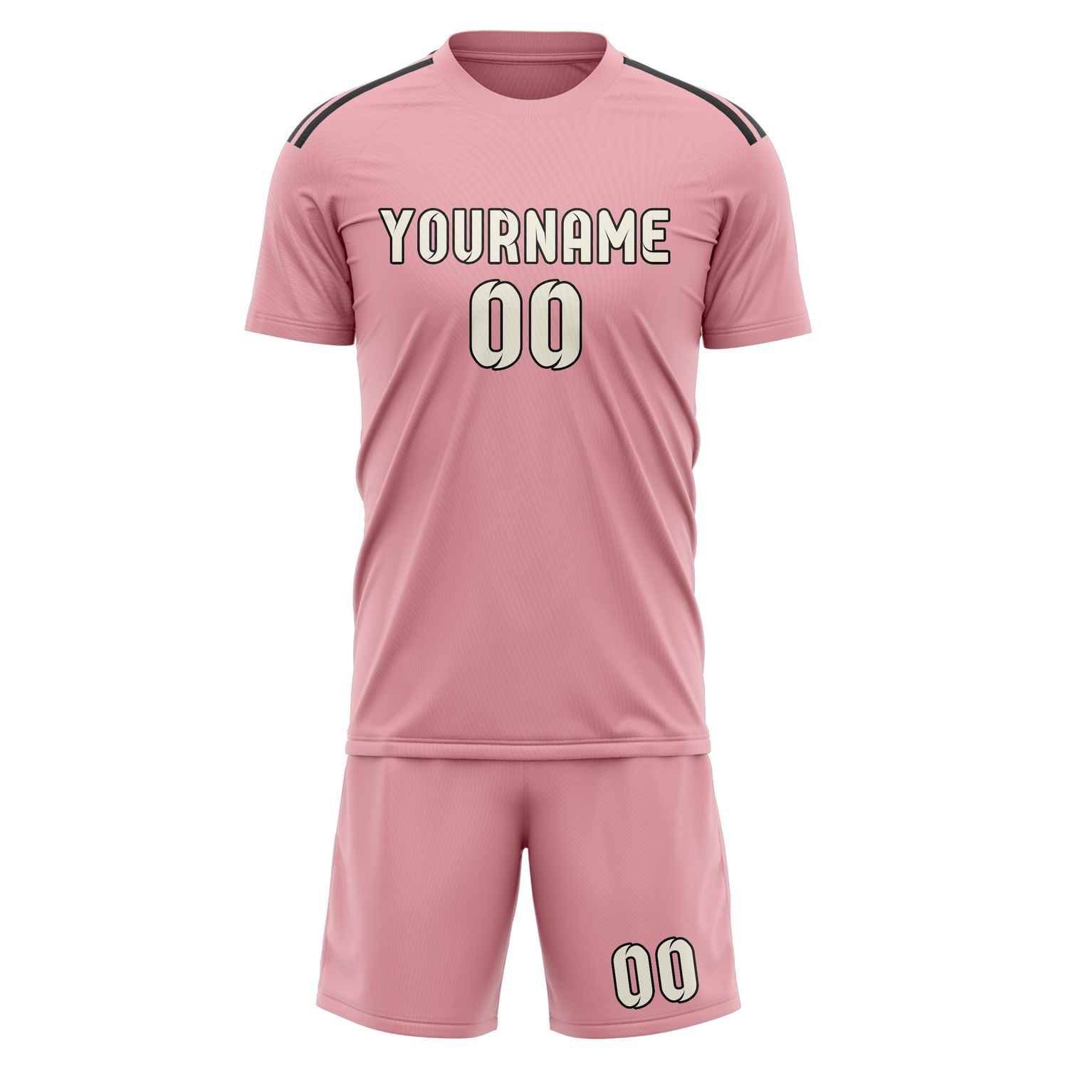 Set di maglie da calcio rosa beige professionali su misura