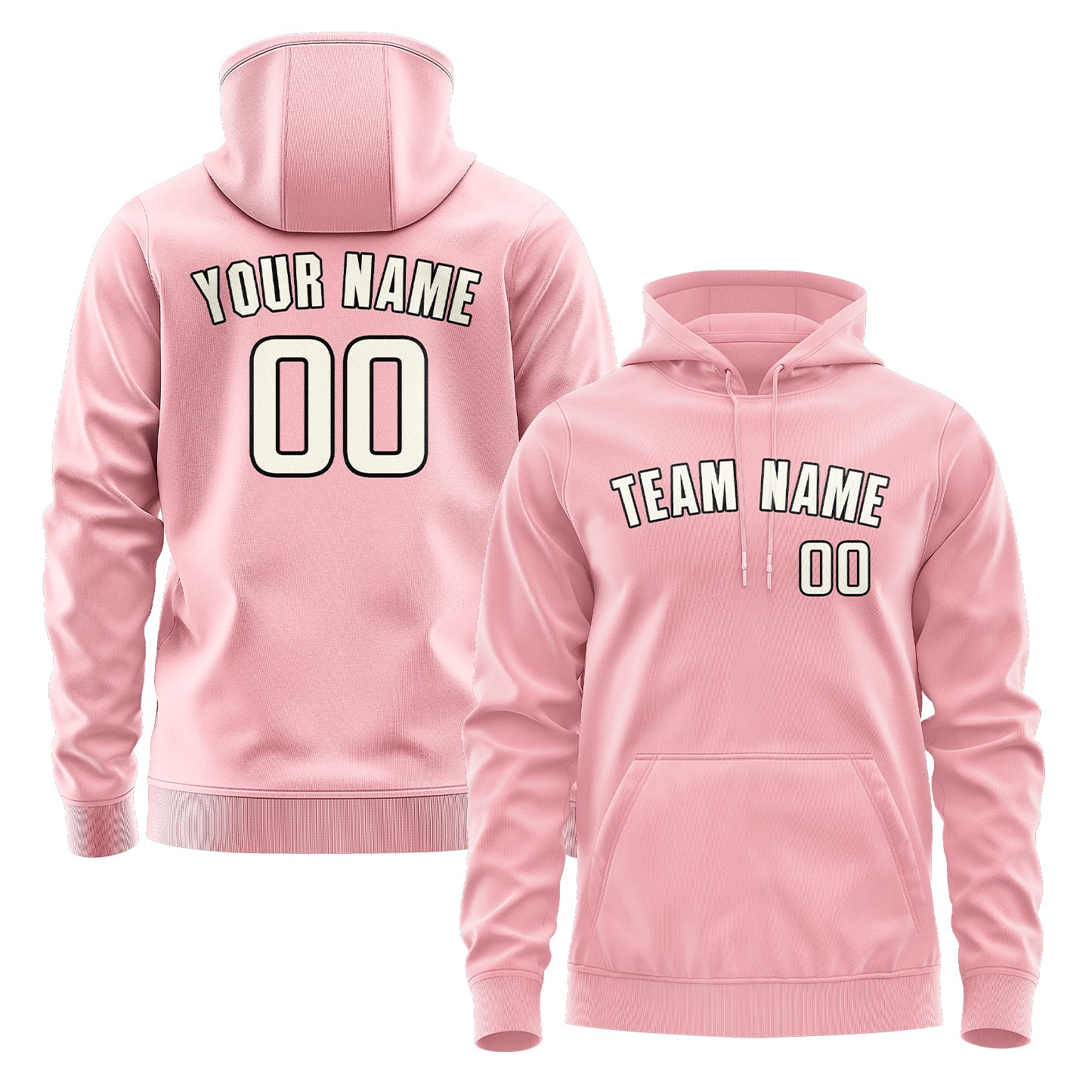 Maßgeschneidertes Rosa Beige Hoodie