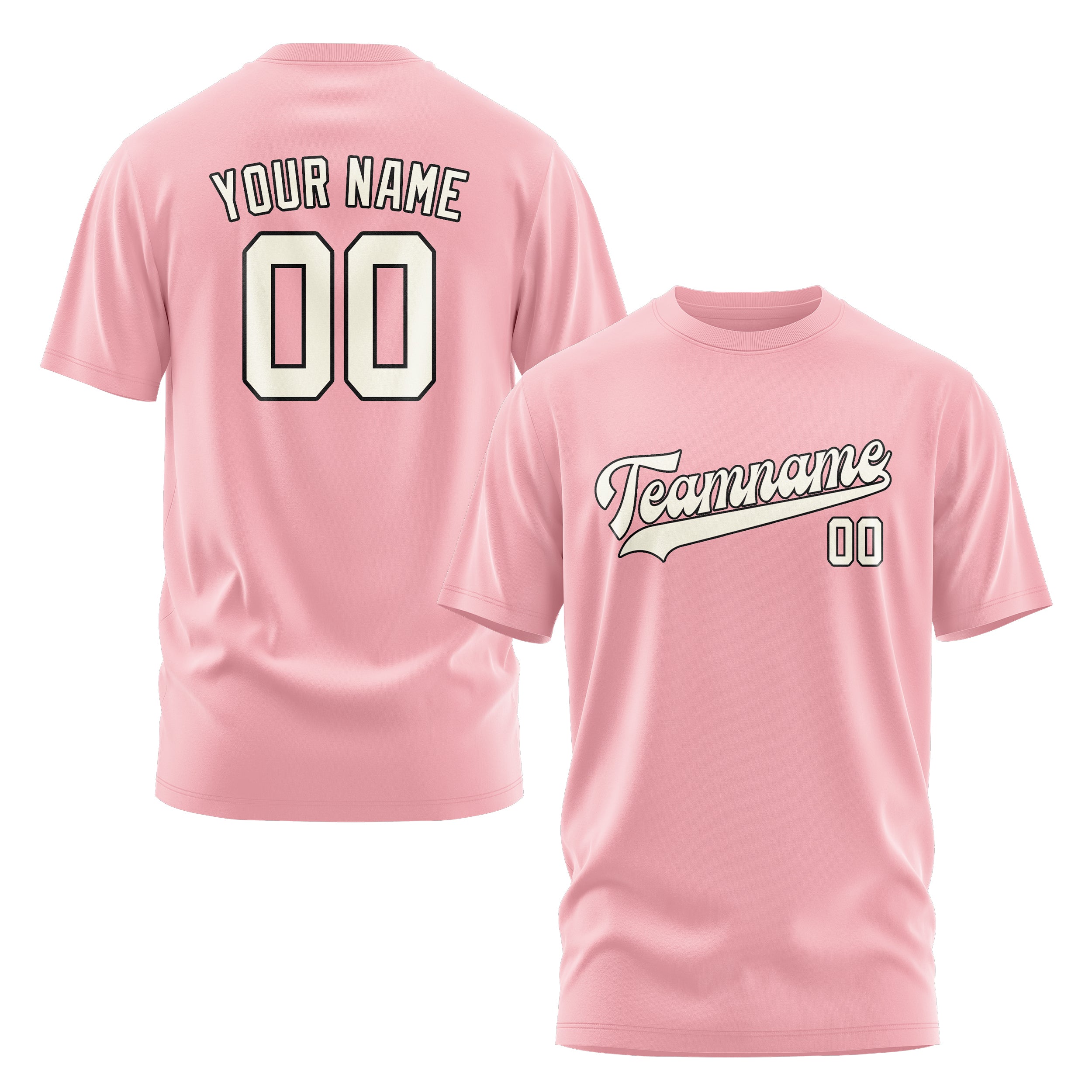 Maßgeschneidertes Rosa Beige T-Shirt