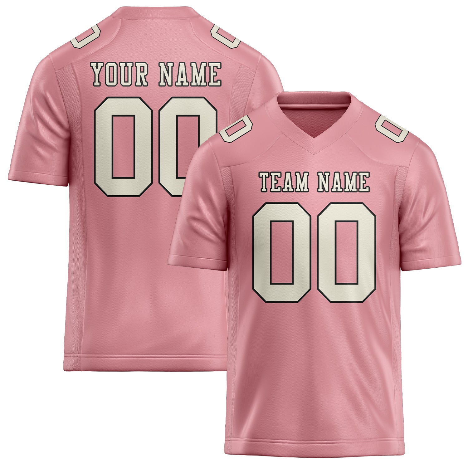 Maßgeschneidertes Professionelles Rosa Beige Rugbytrikot